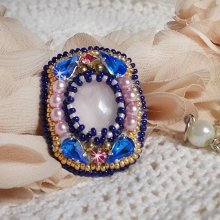 Amazon Gabrielle ring embroidered with Quartz and Swarovski crystals
